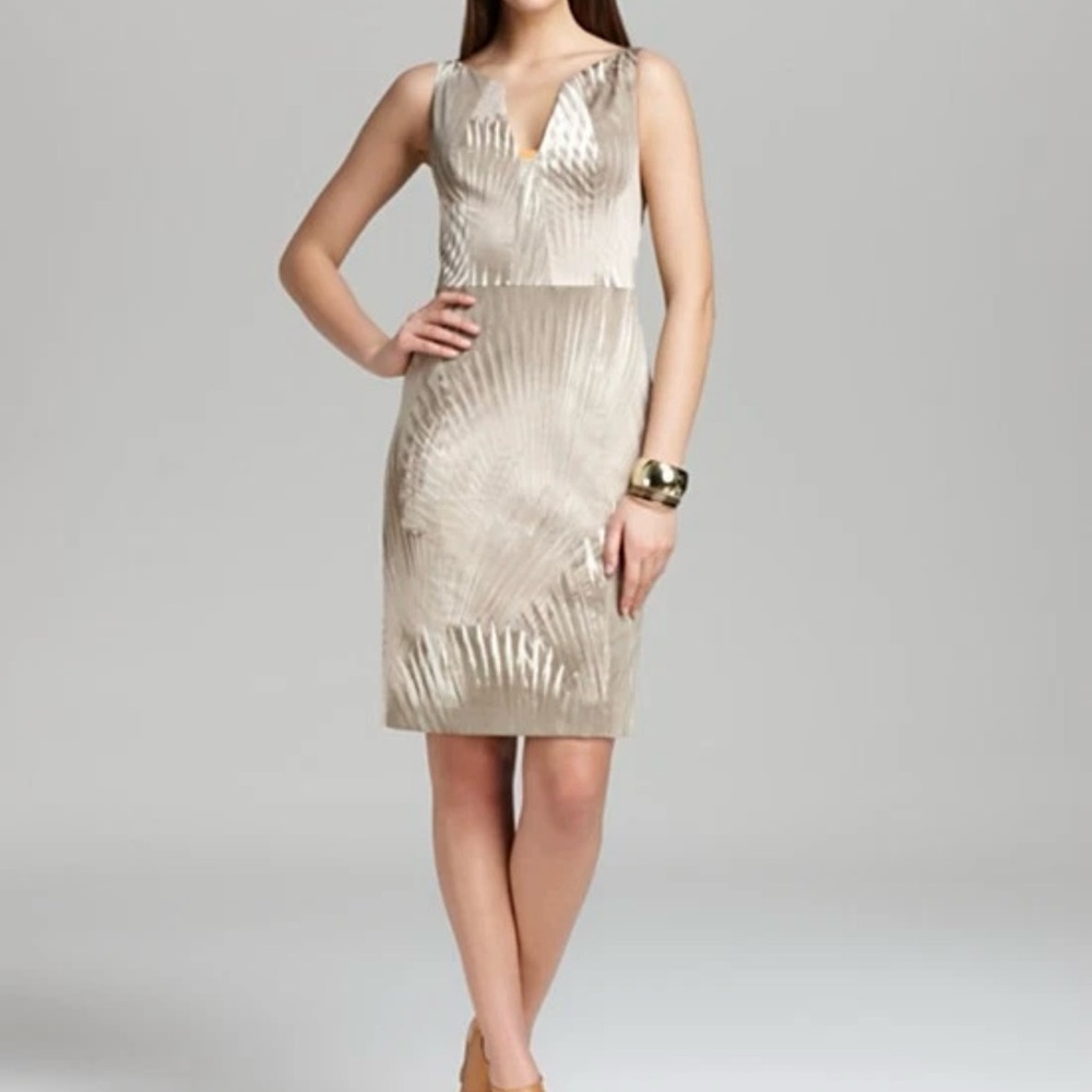 Elie Tahari Nessa Palm Sleeveless Dress 10